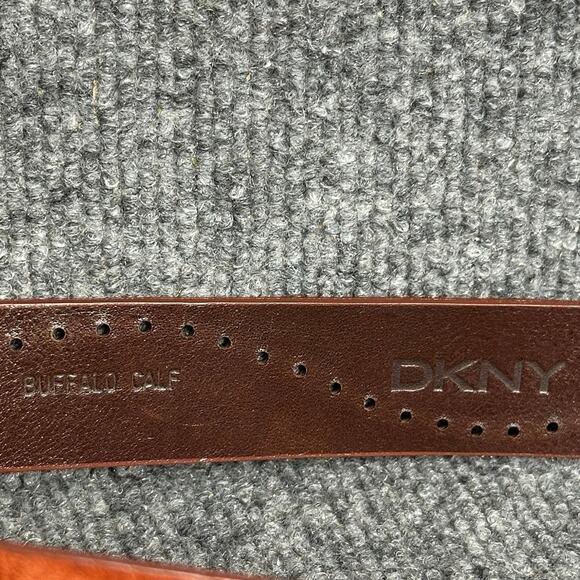 Vintage Donna Karan DKNY buffalo leather belt XS perforated boho 24”-28” waist main image 9